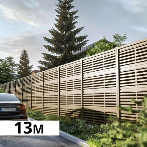 Mur Anti-bruit Bois 13,14x2,4m SILENZO ABSORB - Clôture Réduction Sonore - Palissade