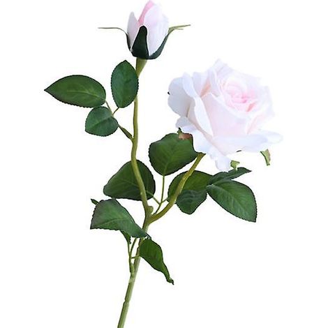Rose artificielle à tige, 2 têtes, ne se fane pas, sans arrosage, accessoire photo de mariage, branche de fleur artificielle réaliste et réutilisable, décoration intérieurejaune (1/5)