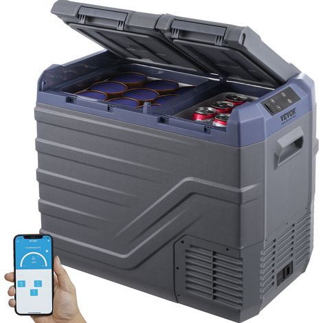 Autokühlschrank, 39 L Dual Zone tragbarer Gefrierschrank, 12 Volt Autokühlschrank, - 20 bis 20 ℃ einstellbarer Bereich, 12/24 V DC und 100-240 V AC Kompressorkühler für Camping, Wohnmobil (1/5)