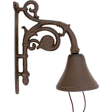 Cloche carillon en fonte 18x11x23cm