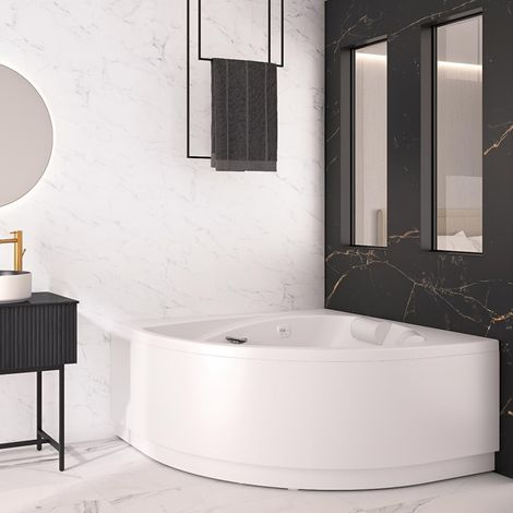 Panneau mural salle de bain KINEDO Kinéwall Design 3 mm 100x250 marbre blanc
