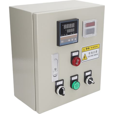 Régulateur de température PID 7,5kW Boîte de contrôle thermostatique précise Affichage numérique à tube avec thermocouple AC 380V (1/5)