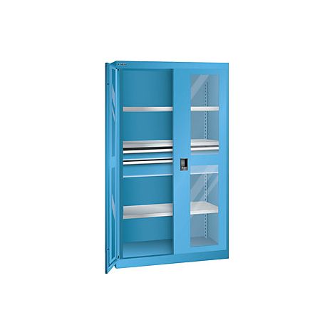 Armario para cargas pesadas  3 baldas y 2 cajones con puertas