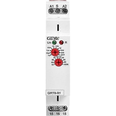 Relais temporisé à la coupure GRT8-B1, type électronique 16 A, 230 V CA (1/5)