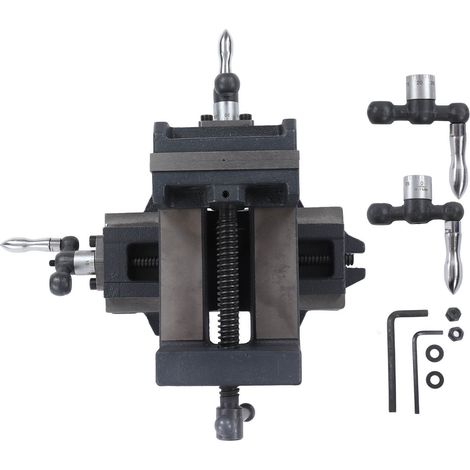 4 pouces étau de perceuse à glissière croisée, acier moulé, étau d'établi pour perçage et fraisage industriel (1/5)