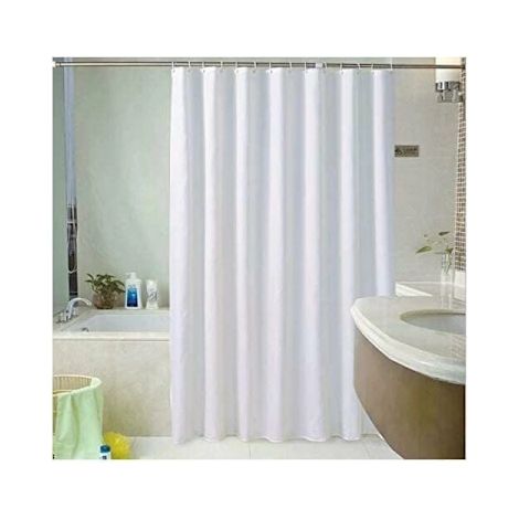 Filiyano-Rideau de douche en polyester imperméable avec ourlet lesté, pour baignoire, douche d'angle, blanc, 180 x 220 cm (1/4)