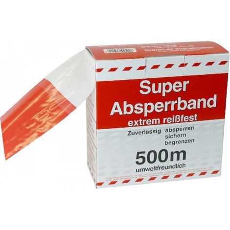 Absperrband 80mm rot/weiß 500 mAbsperrband (1/2)