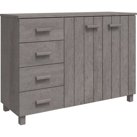 Sideboard HAMAR Light Grey 113x40x80 cm Solid Wood Pine vidaXL (1/5)
