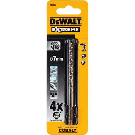 Punta da trapano Dewalt al cobalto 7,0 mm / 1 pezzo estrema (1/2)