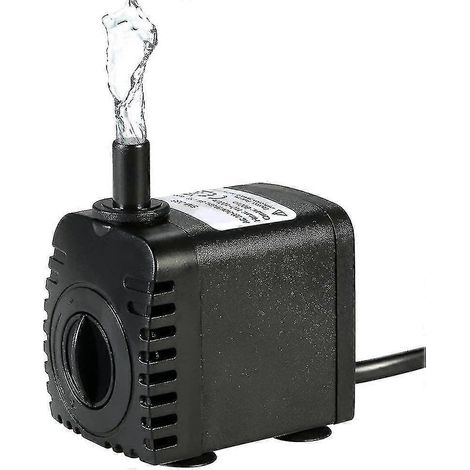 Mini pompe submersible 600 L/h 8 W pour aquarium, fontaines de table, bassins, jardins aquatiques et systèmes hydroponiques, avec 2 buses, 220-240 V CA. (1/5)