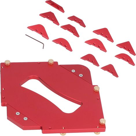 Gabarit d'angle pour table de défonceuse, kit de gabarits de rayon en alliage d'aluminium pour menuisier T10-T40 R5-R40 (1/5)