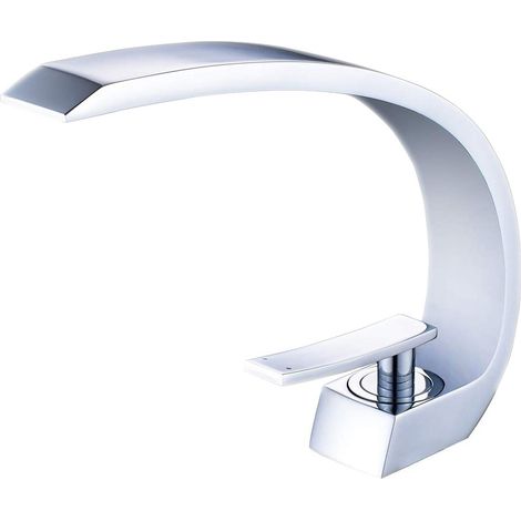 VAR Robinet mitigeur design vasque et lavabo chrome brillant (1/7)