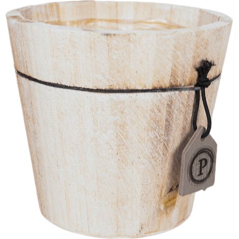 Pot Décoratif en Bois pour Plantes Intérieur Extérieur Structure Robuste Finition Naturelle - PANGIVO