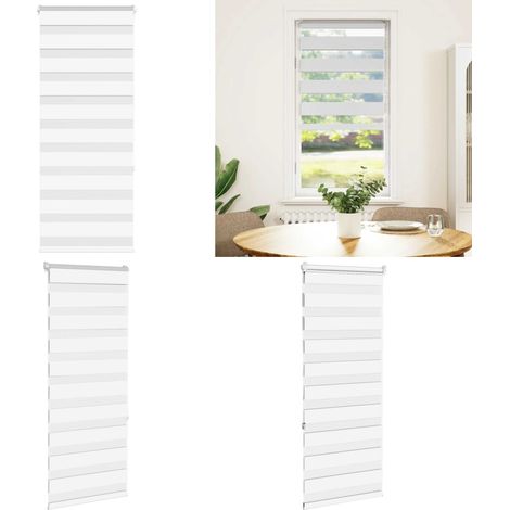vidaXL Zebrarollo Weiß 55x150 cm Stoffbreite 50,9 cm Polyester (1/5)
