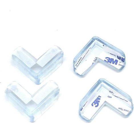 Lot de 4 Coins de Table Transparents pour Bébé, Protège-Coins en Silicone, Protection Universelle pour Meubles, Sécurise Enfants, Portable et Pratique (1/4)