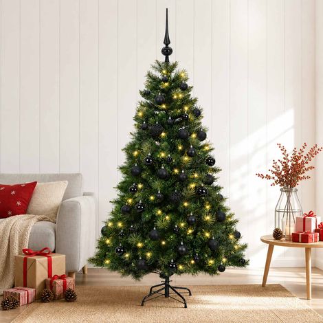 vidaXL Árbol de Navidad artificial con bolas 150 cm 150 LED (1/4)