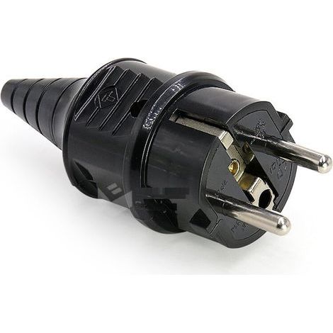 Prise électrique mâle 250V 16A – Protection IP44 – Pour câbles 6-16mm – Matériau ignifuge – Lot de 2 pièces (1/5)