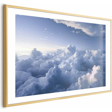 Poster – Himmelslandschaften: Strahlen erleuchten flauschige Wolkenformationen (1/4)