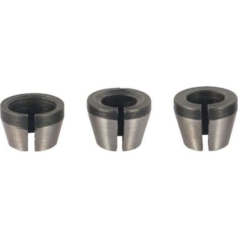 Mandrin de Fraiseuse - Lot de 8, Collet Mandrin Affleureuse (6 mm, 6.35 mm, 8 mm), Pince de Serrage Defonceuse, Adaptateurs de Pince (1/3)