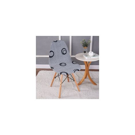 TAISHENGDA-Lot de 2 housses de chaise extensibles motif coquillage, housse de chaise moderne imprimée antidérapante et anti-poussière (1/5)