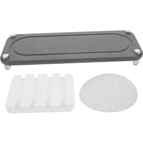 Plateau D'évier en Diatomite 2 Pièces Absorbant l'eau à Séchage Rapide avec Porte-savonnette Intégré, Tapis Absorbant pour Évier Cuisine et Salle de Bain, Accessoires Pratiques'-'- (1/5)
