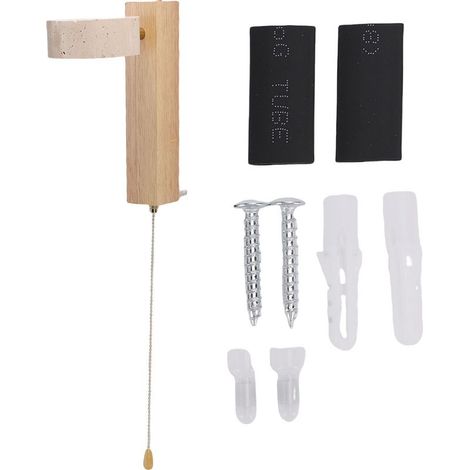Applique murale LED en bois de chêne et pierre de travertin, luminaire rotatif moderne, décoration artistique pour entrée, couloir, chambre à coucher, salle de bain, couleur (1/5)