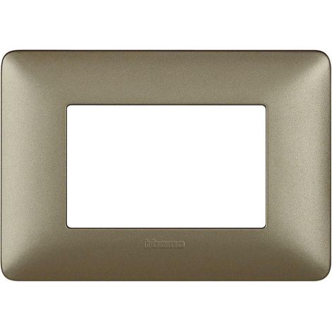 Bticino placca 3 moduli titanium serie matix am4803mta (1/5)