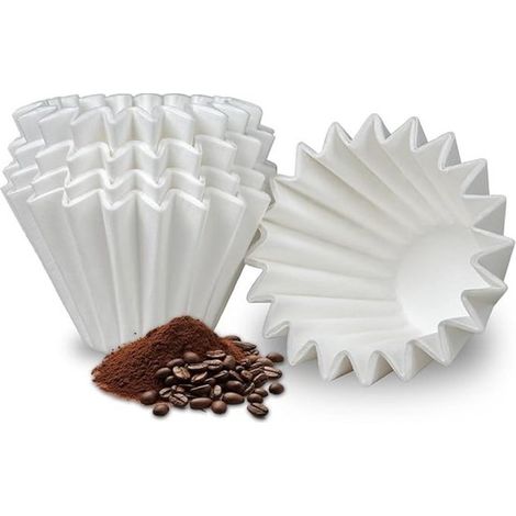 Filtros de café para 1-2 tazas, 100 unidades, filtración rápida, fondo plano. (1/5)