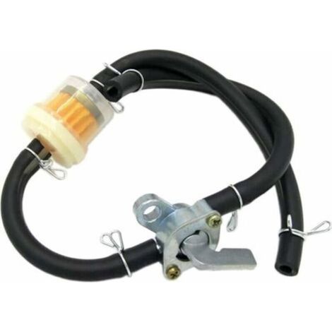 Filtre à Huile d'essence de Carburant de Moto et Tuyau d'huile d'essence Noir pour Quad VTT 50CC-150CC,68g (1/4)
