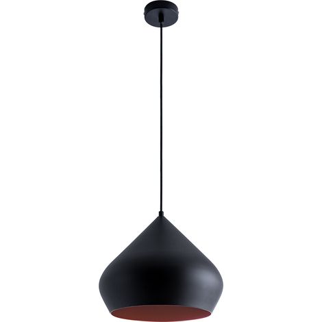 Paco Home Pendelleuchte Küchenlampe Hängelampe Esszimmer Esstischlampe Industrial Ã38cm Schwarz Kupfer, Klar G95 800 Lumen / 7W