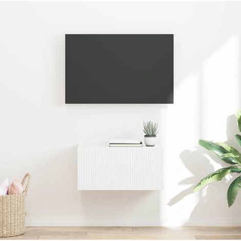 vidaXL Mobile TV da parete Bianco 60 x 31 x 29,5 cm Legno