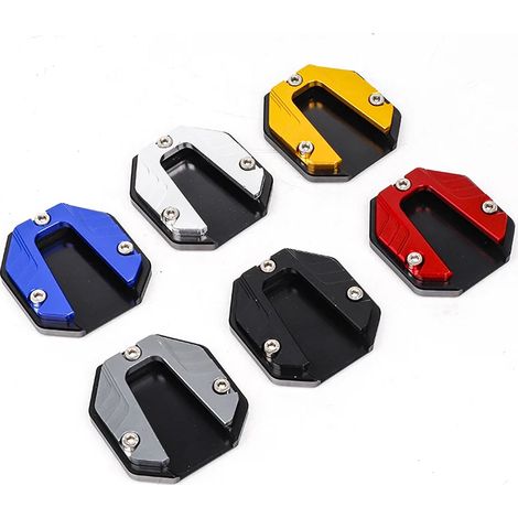 (1 pièce, couleur aléatoire) Rallonge de béquille latérale en alliage d'aluminium pour scooter, moto ou vélo : base élargie antidérapante et puissante. (1/4)