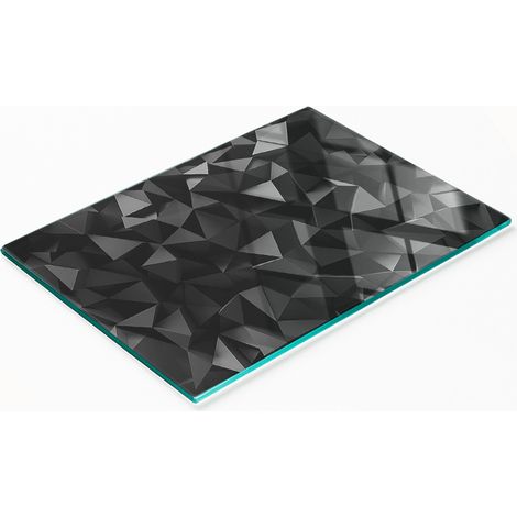 Tabla de cortar decorativa de vidrio templado para cocina con gr谩ficos 3D, 80x52 cm. (1/5)