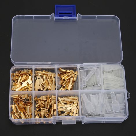 180 connecteurs de câble électrique à ressort avec insert doré et couvercle isolant durable (jeu de 180 connecteurs de borne) (1/5)