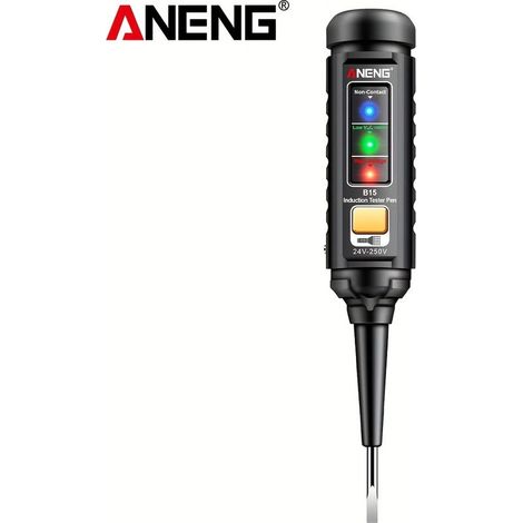 Testeur de Tension Lumineux ANENG - Tournevis Testeur avec Détection DC - Livré Sans Pile (1/5)