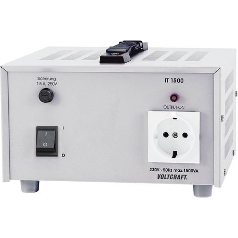 VOLTCRAFT IT-1500 Trasformatore isolamento tensione fissa laboratorio 1500 VA 230 V/AC (max.)