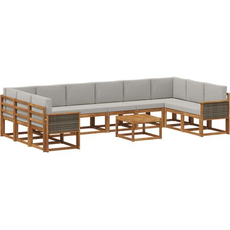 Set di divani da esterno 11 pz 10-Posti vidaXL (1/5)