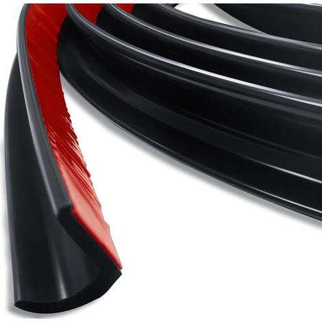 RV Rain Gutter Self-Adhesive 5 m, J Shape Rain Gutter Motorhome Roof Rain Diversion Strip, Roof Rain Diversion for Vehicle, Truck, Motorhome, Boat, Car, Van, Door, Motorhome (Black) (1/5)
