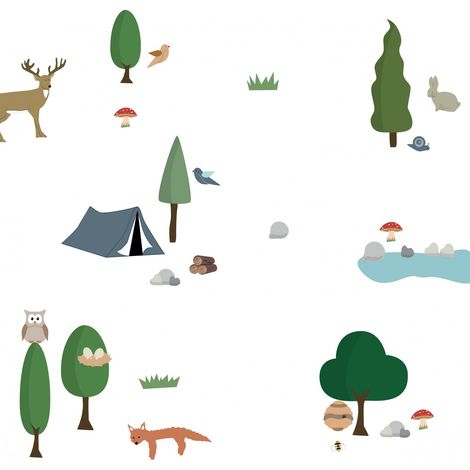 Sticker Mural Balade en Foret (1/4)