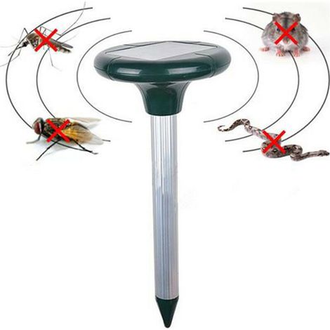 Répulsif rongeur solaire ultrason – Écologique et autonome – Protection serre et potager，2 pièces