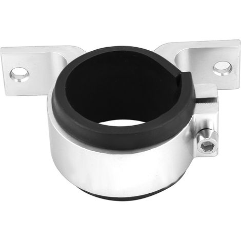 Support de montage pour pompe à carburant en alliage d'aluminium 50mm, support de filtre unique, berceau de serrage argenté (1/5)