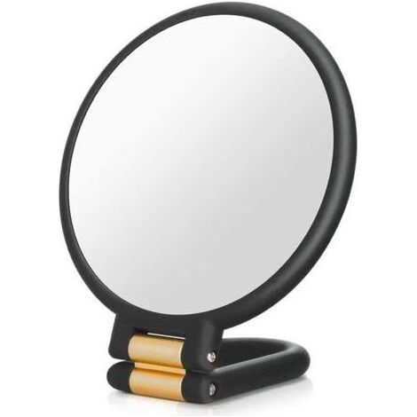 Double Face Miroir Grossissant 15X/1X, Miroir à Main avec Poignée Pliable, Miroir de Voyage Essentiel, Miroir Maquillage pour Makeup Soins de la Peau, Excellent Cadeau pour Fille (1/3)