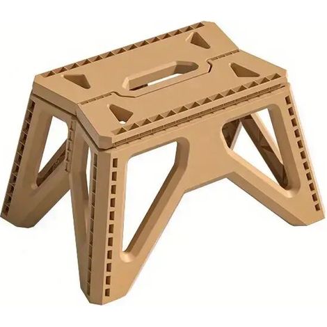 1pc, Thick Folding Chair, Folding Stool, Portable Folding Seat, Portable Folding Chair for Outdoor Camping, Fishing, Hiking, Gardening and Beach - Brown (1/5)