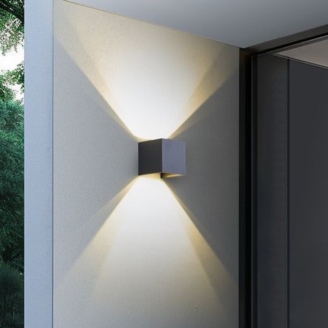 [GEBRAUCHT] B-Ware Lindby Außenwandleuchte Außenlampe Led Smart Dara Grau Eckig Tuya Rgb Cct (1/2)