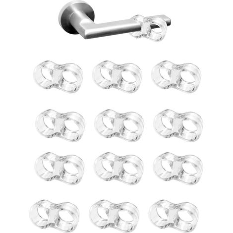 Door Stops 12 Pieces PVC Door Handle Stopper Door Bumper Silicone Door Anti-Door Handle Protection (Transparent) (1/5)