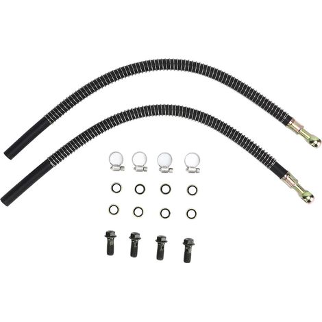 Kit de durite de refroidissement de radiateur de 450 mm avec vis M10x1,25, compatible avec les motos tout-terrain, les mini-motos, les quads et les mini-motos de 125 à 160 cm³.