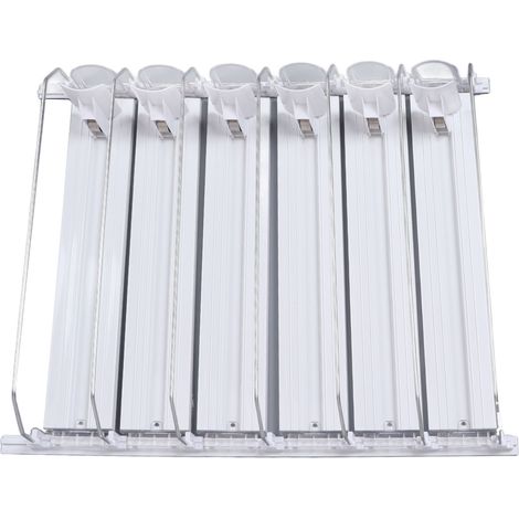 Range-bouteilles automatique coulissant ABS blanc réglable en largeur 12oz 16oz 16.9oz 20oz organisateur de canettes frigo boissons 38cm/14.96in (1/5)