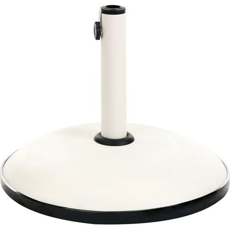 Base para sombrilla moderna de jardín exterior redonda adaptadores para postes de hormigón blanco Canzo