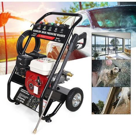 Petrol High Pressure Washer Gasoline Engine Jet Cleaner 170-190 bar 6.5hp 4900W (1/5)