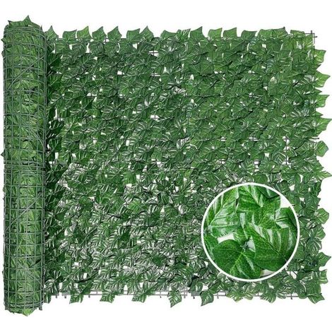 Clôture lierre artificiel 300x100cm - Nosheir - Mur végétal, écran antivol extérieur (1/4)